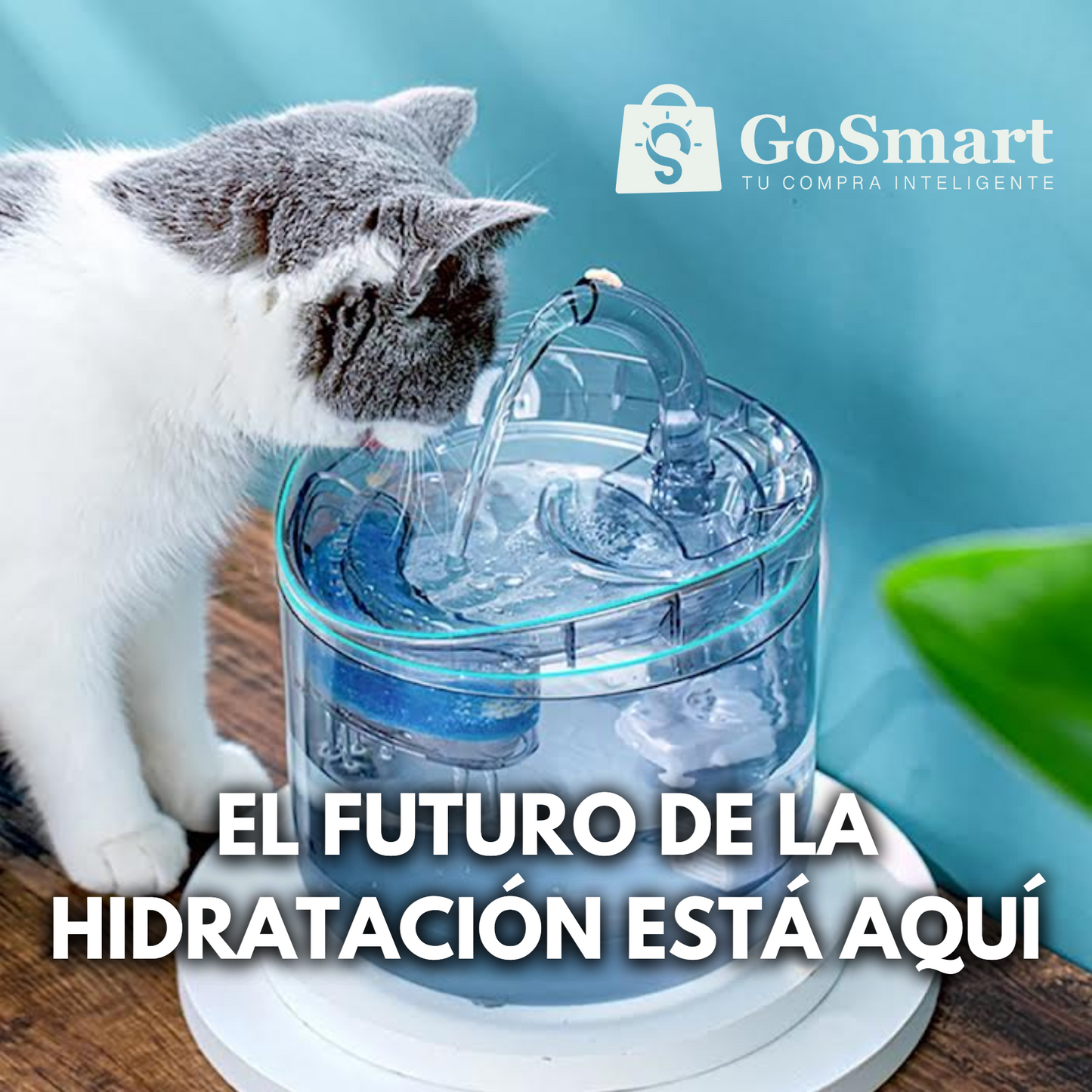 Bebedero Fuente  Inteligente de Agua Para Gatos y Perros